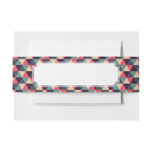 Bandeau De Faire-part Motif turquoise et rose de triangle