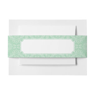 Bandeau De Faire-part Motif vert de damassé