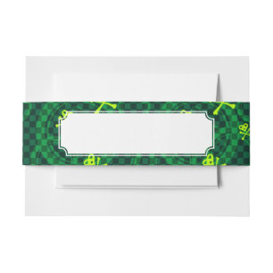 Bandeau De Faire-part Motif vert d'Emo avec des cercles