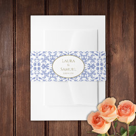 Bandeau De Faire-part Motif Vintage bleu Dusty