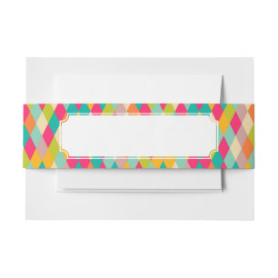 Bandeau De Faire-part Motif vintage de harlequin