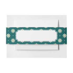 Bandeau De Faire-part Motif vintage de roue de bateau