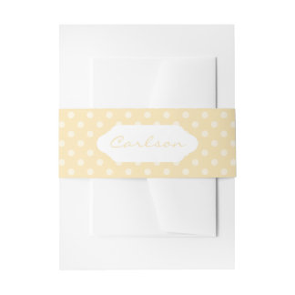 Bandeau De Faire-part Mousseline pois jaune