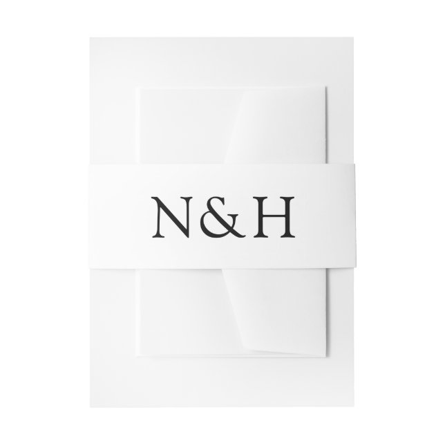 Bandeau De Faire-part Natasha Monogram Mariage moderne (Devant example)