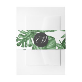 Bandeau De Faire-part Nature tropicale rustique Mariage de verdure botan