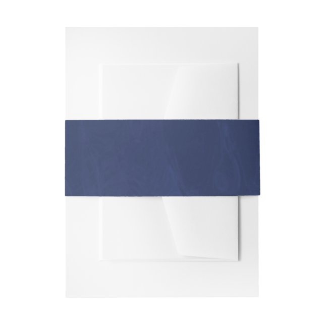 Bandeau De Faire-part Navy Blue Invitation Belly Band (Devant example)