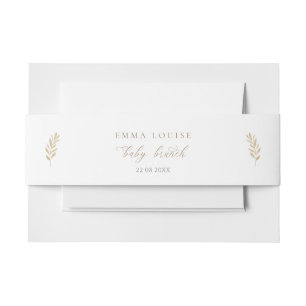 Bandeau De Faire-part Neutral Boho Baby Brunch Belly Band