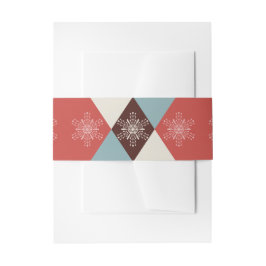 Bandeau De Faire-part Noël des flocs de neige géométriques