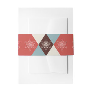 Bandeau De Faire-part Noël des flocs de neige géométriques