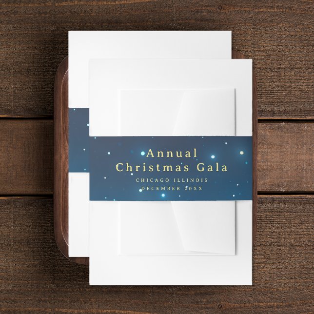 Bandeau De Faire-part Noël Invitation Belly Band (Christmas Holiday Invitation Belly Band (multiple shown))