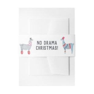 Bandeau De Faire-part Noël sur le thème des Llamas