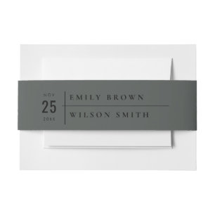 BANDEAU DE FAIRE-PART NOIR MODERNE MINIMAL SUR MARIAGE DE TYPOGRAPHIE NO