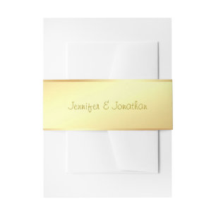 Bandeau De Faire-part Nom manuscrit Texte Elegant Gold Look Modèle