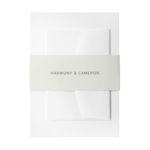 Bandeau De Faire-part Noms de couleur unie simple beige pour mariage