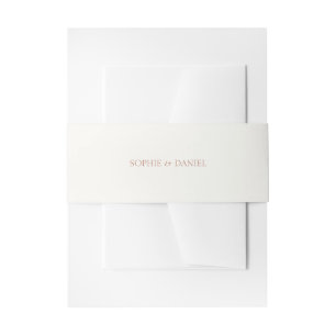 Bandeau De Faire-part Noms de couple couleur unie et Mariage de date