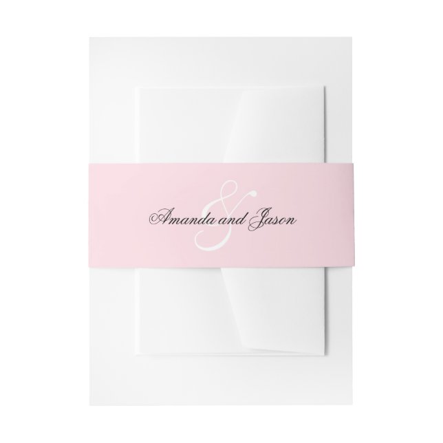 Bandeau De Faire-part Noms mariages rose (Devant example)