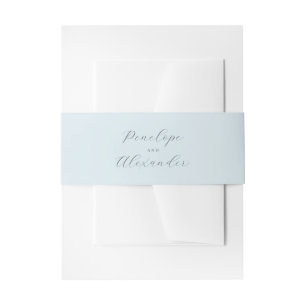 Bandeau De Faire-part Noms minimalistes bleu serein
