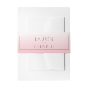 Bandeau De Faire-part Noms minimalistes roses sereins