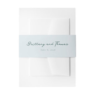 Bandeau De Faire-part Noms Typographiques Bleu Sérénité