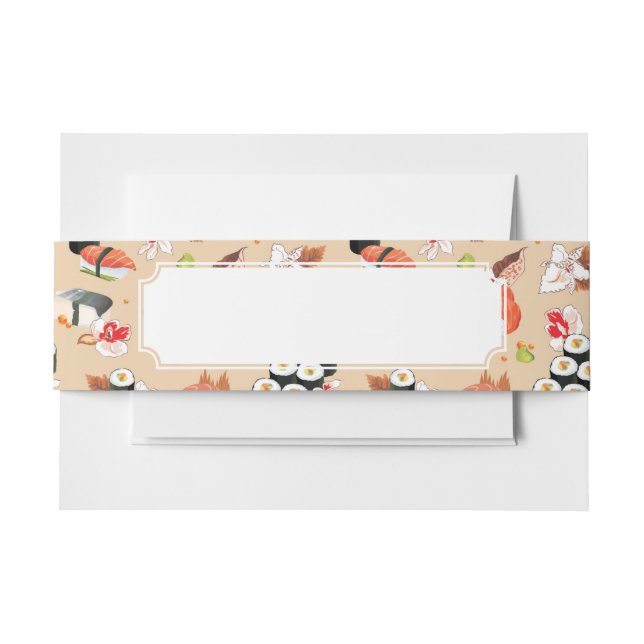 Bandeau De Faire-part Nourriture japonaise : Motif 3 de sushi (Devant Example)