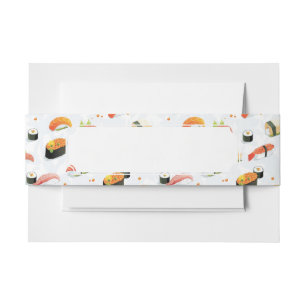 Bandeau De Faire-part Nourriture japonaise : Motif de sushi