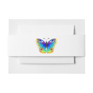 Bandeau De Faire-part Oeil de paon arc-en-ciel