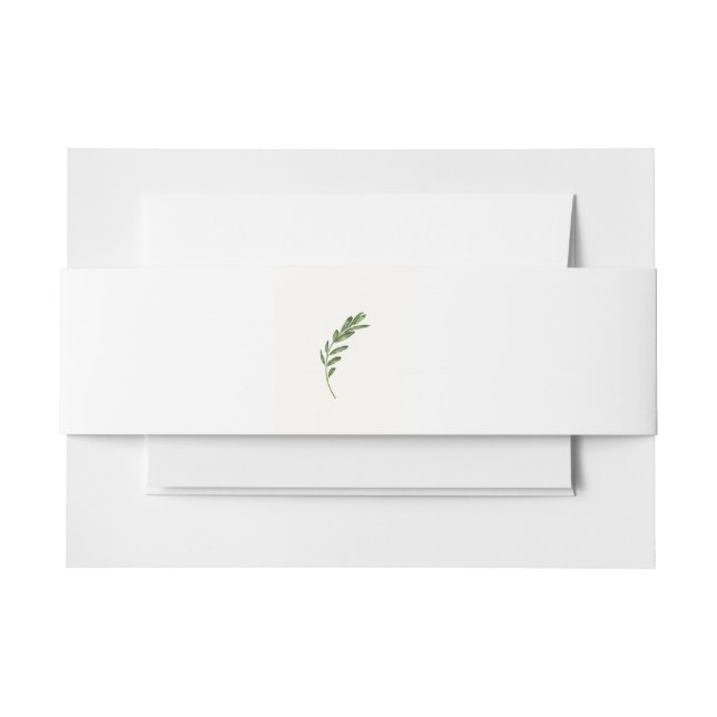 Bandeau De Faire-part Olive Branch Invitation Belly Band (Devant Example)