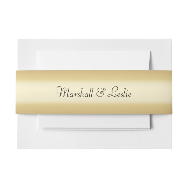 Bandeau De Faire-part Or avec texte (Devant Example)