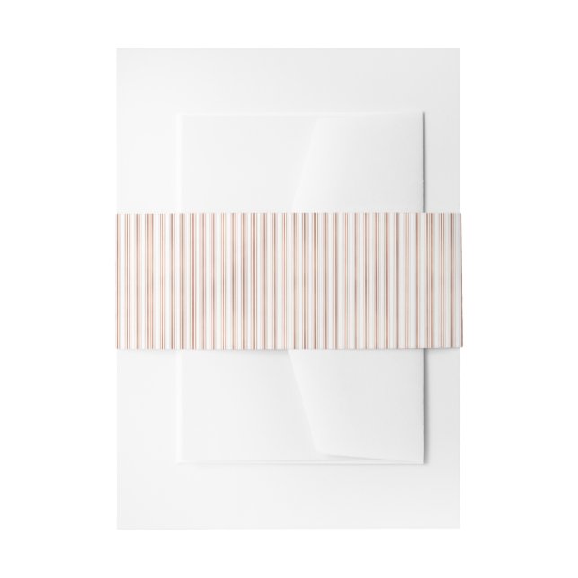 Bandeau De Faire-part Or rose de Faux élégant et rayures blanches (Devant example)