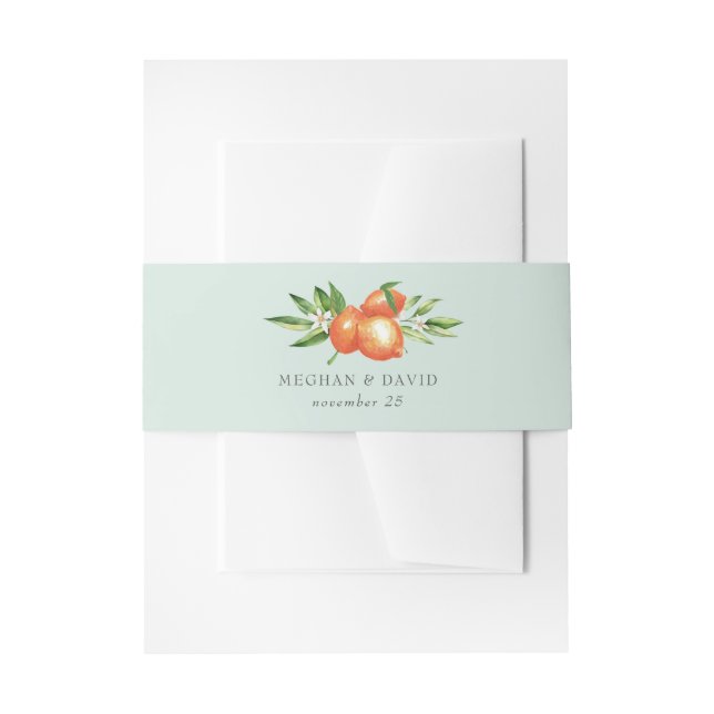 Bandeau De Faire-part Orange Blossoms Citrus Mariage botanique (Devant example)