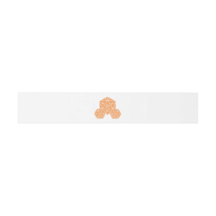 Bandeau De Faire-part Orange D20 Dice Mariage Belly Bands