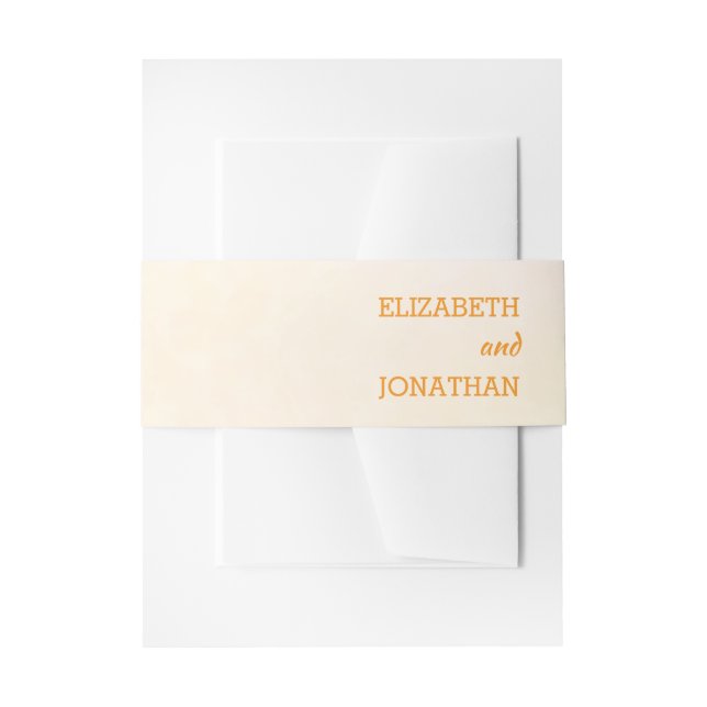 Bandeau De Faire-part Orange Sunset Wedding (Devant example)