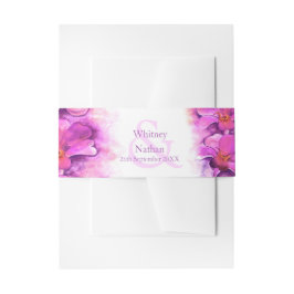 Bandeau De Faire-part Orchidée stylisée aquarelle libre bande fixe
