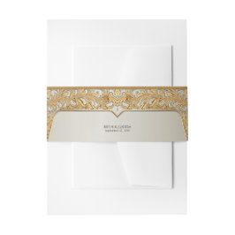 Bandeau De Faire-part Ornat Or Moderne