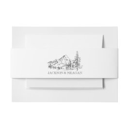 Bandeau De Faire-part Outdoor Mountain Woodland Faire-part de mariage
