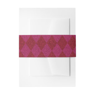 Bandeau De Faire-part Paillettes de diamant rose et rouge