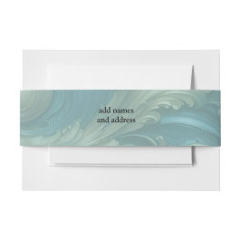 Bandeau De Faire-part Palette bleu clair sur une conception de barogue e