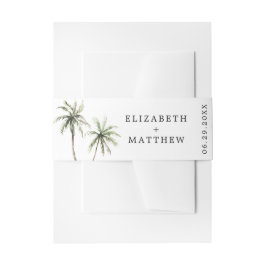 Bandeau De Faire-part Palm Tree Tropical | Mariage minimal