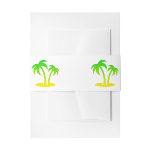 Bandeau De Faire-part Palm Trees Invitation Belly Bands