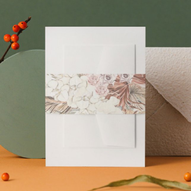 Bandeau De Faire-part Pampas Mariage de la jungle tropicale de l'herbe (Créateur téléchargé)