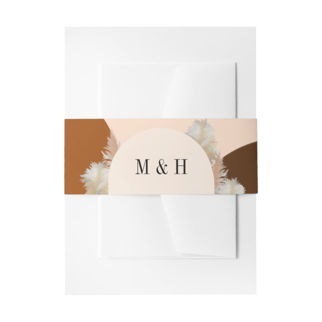 Bandeau De Faire-part Pampass herbe et arches Design Mariage (Devant example)
