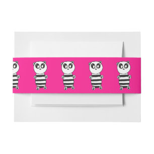 Bandeau De Faire-part Panda Kids