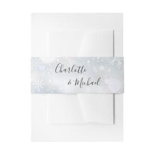 Bandeau De Faire-part Papier à lettres de signature Flocons de neige d'h