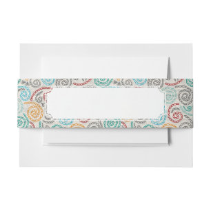 Bandeau De Faire-part Papier fripé par fantaisie de broderie