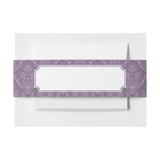 Bandeau De Faire-part Papier peint floral pourpre (Devant Example)