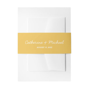 Bandeau De Faire-part Papier Picado Jaune   Invitation Belly Band