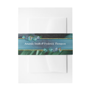 Bandeau De Faire-part Papillons du Paradis/Tropical Turquoise Splash
