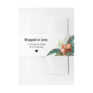 Bandeau De Faire-part Paradis de la Sérénade d'Hibiscus enveloppé d'amou