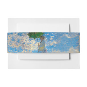 Bandeau De Faire-part Parasol Monet Femme Impressionnisme