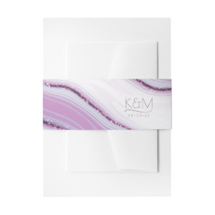 Bandeau De Faire-part Parties scintillant Abstraite Strata Mariage Lilac